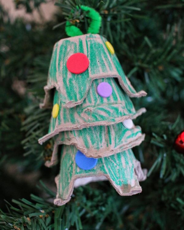 recycled diy egg carton ornament craft